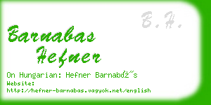 barnabas hefner business card